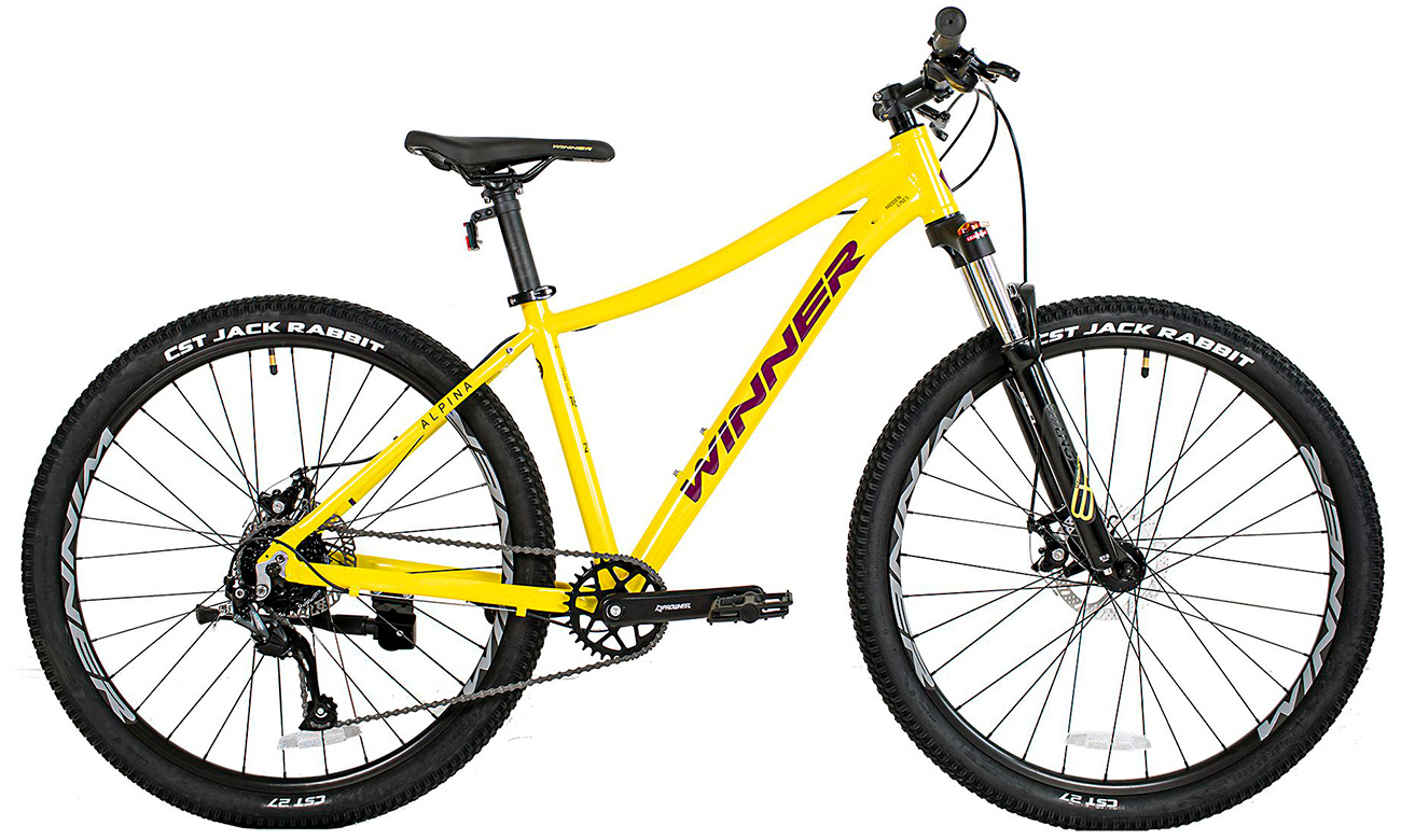 Фотографія Велосипед Winner ALPINA 1x8 27,5" розмір S 2021 жовтий